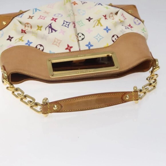LOUIS VUITTON Monogram Multicolor Judy MM Bag 2Way White M40255 LV Auth 125291 - Picture 8 of 16